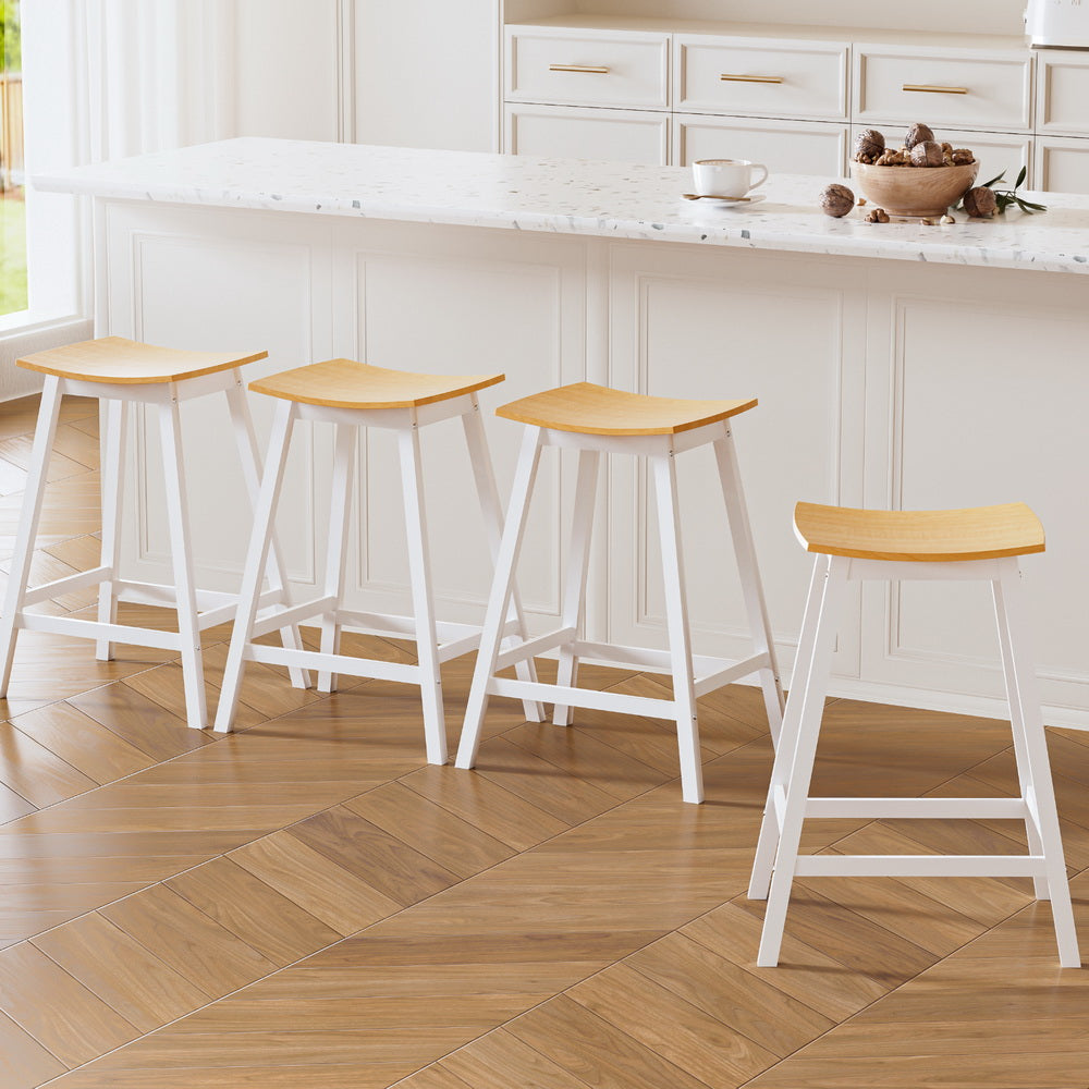 Artiss 4x Bar Stools Wooden Chairs Oak-Furniture > Bar Stools & Chairs > Massage Chairs-PEROZ Accessories