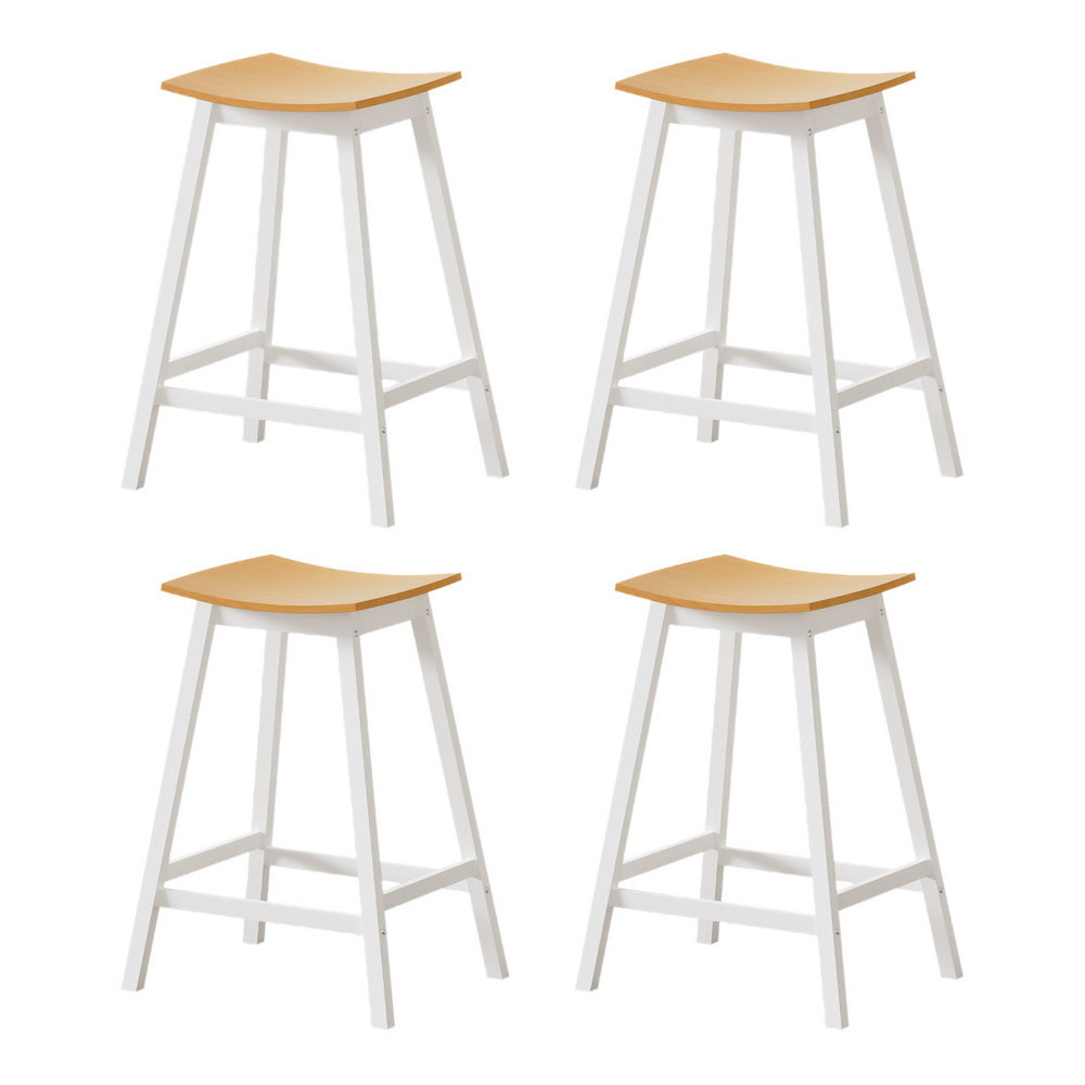 Artiss 4x Bar Stools Wooden Chairs Oak-Furniture > Bar Stools & Chairs > Massage Chairs-PEROZ Accessories