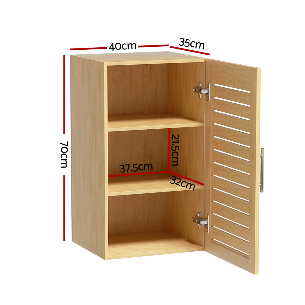 Artiss Bathroom Storage Cabinet 70cm Medicine 2 Tier Shelf Wall Mounted JILL-Furniture > Bathroom-PEROZ Accessories