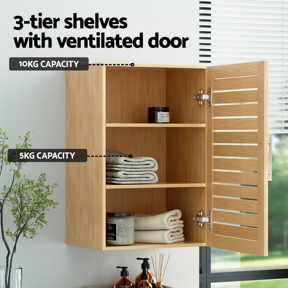 Artiss Bathroom Storage Cabinet 70cm Medicine 2 Tier Shelf Wall Mounted JILL-Furniture > Bathroom-PEROZ Accessories
