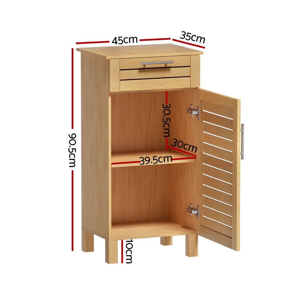 Artiss Bathroom Cabinet Storage 90cm wooden JILL-Furniture > Bathroom-PEROZ Accessories