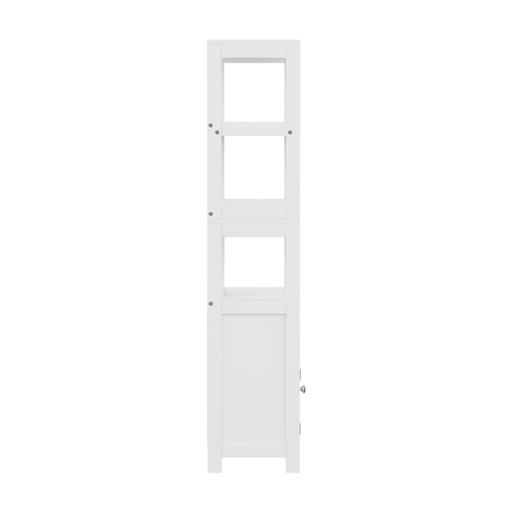 Artiss Bathroom Floor Storage Cabinet with 2 Drawers 3 Open Shelves 2 Doors White-Furniture > Bathroom > Bathroom Cabinets, Cupboards & Storage-PEROZ Accessories