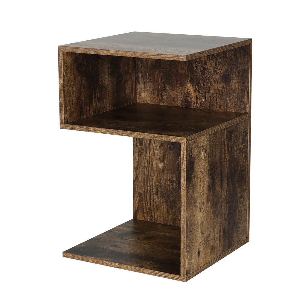Artiss Bedside Table Shelves Side End Table Storage Nightstand Rust Oak UMENI-BedSide Tabless-PEROZ Accessories