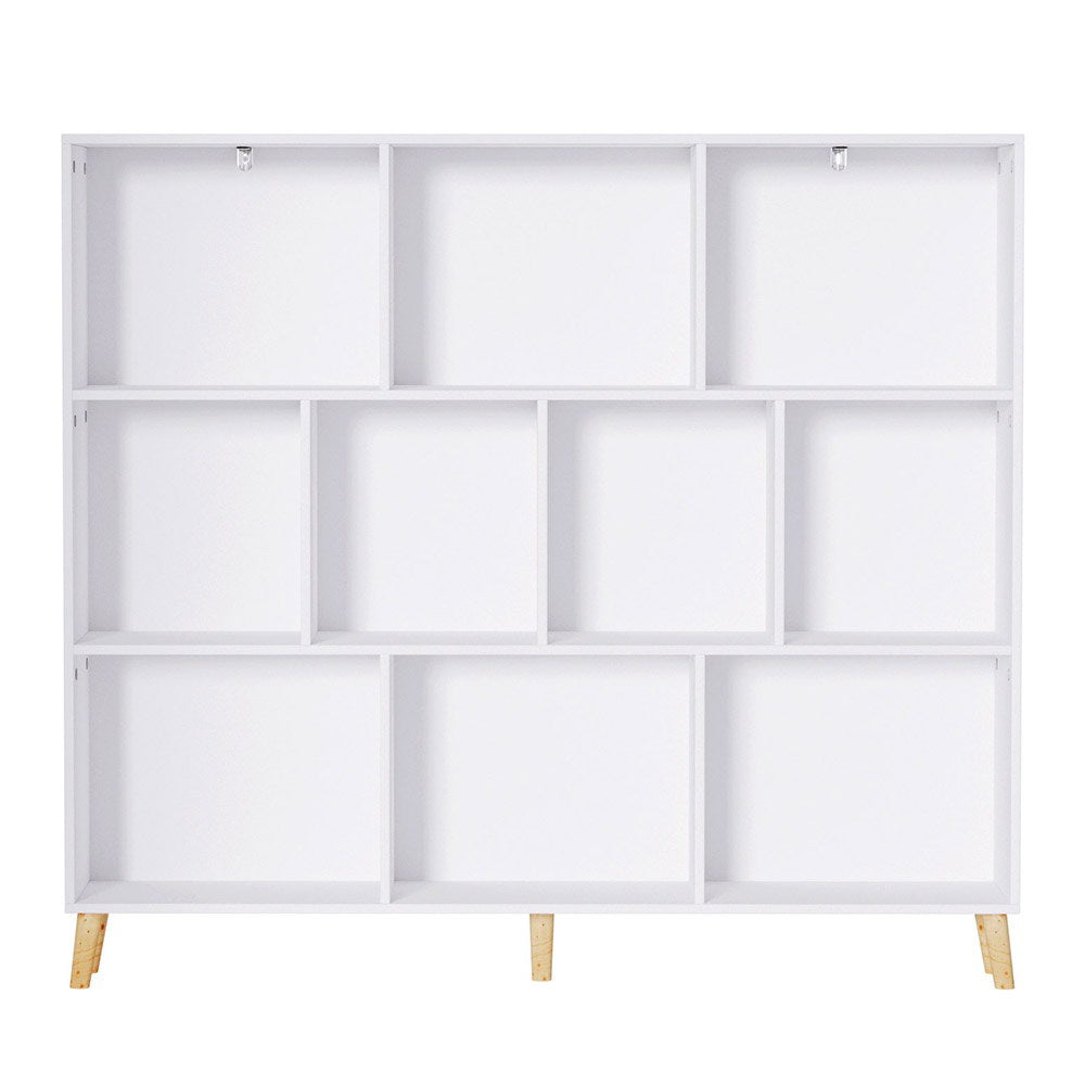 Artiss Bookshelf 3 Tiers 10 Cubes - CORA White-Furniture > Living Room-PEROZ Accessories