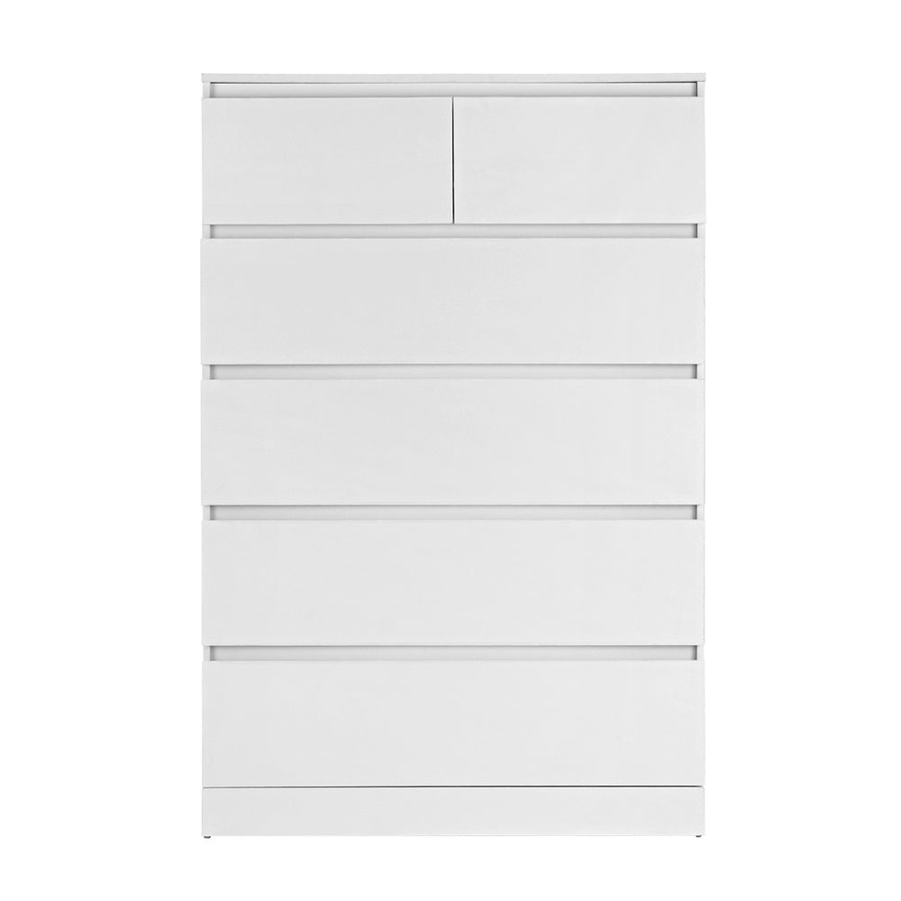 Artiss 6 Chest of Drawers - PEPE White-Furniture > Bedroom-PEROZ Accessories