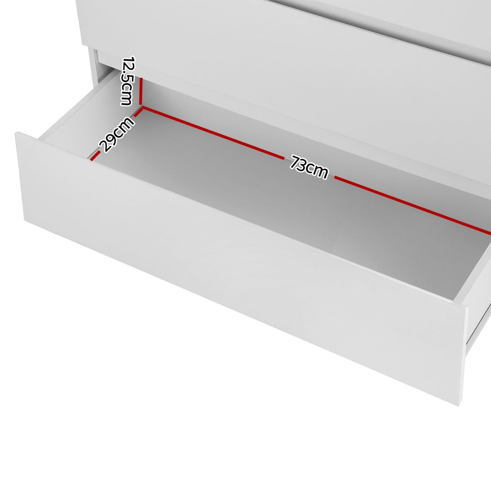 Artiss 6 Chest of Drawers - PEPE White-Furniture > Bedroom-PEROZ Accessories