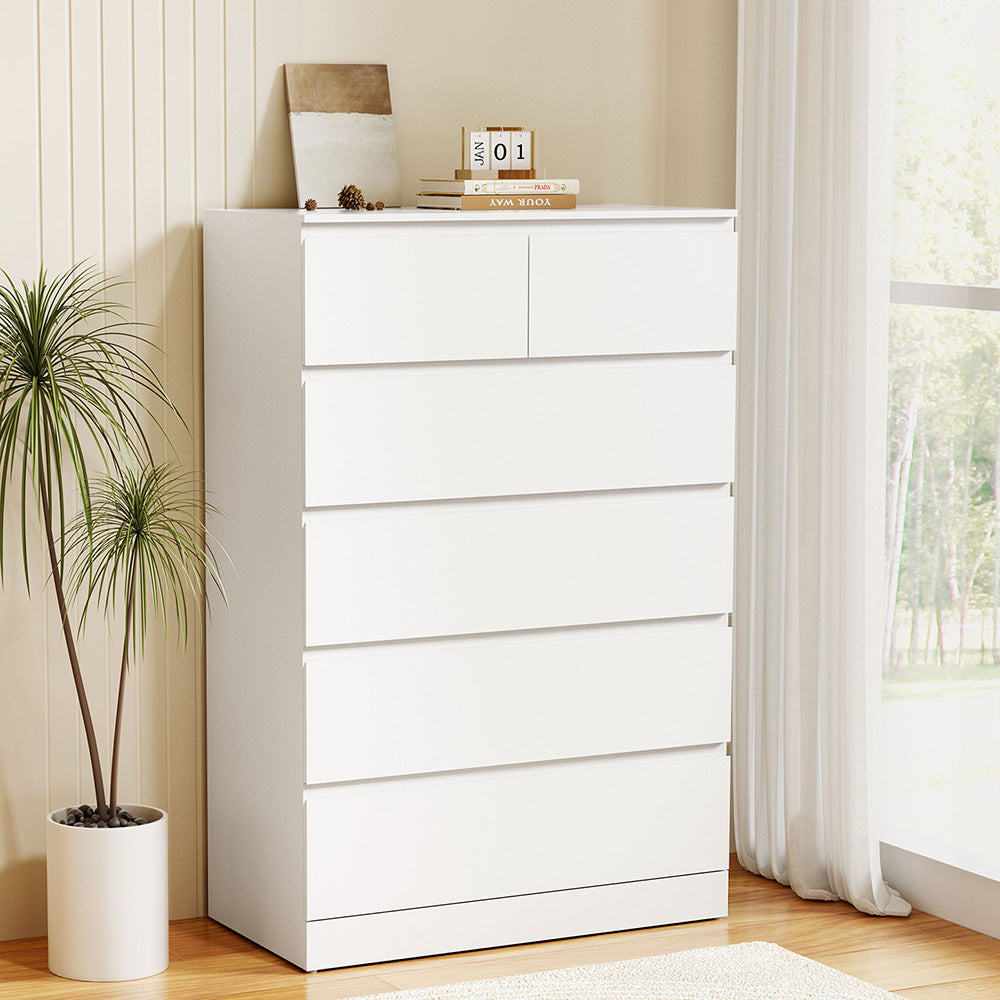 Artiss 6 Chest of Drawers - PEPE White-Furniture > Bedroom-PEROZ Accessories