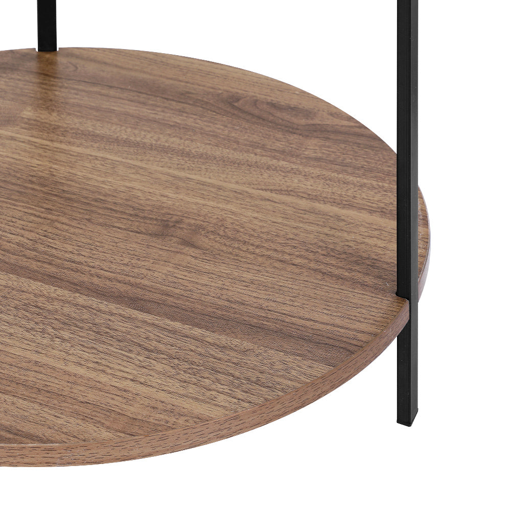 Artiss Coffee Table Side Table Round White Cedric-Furniture > Living Room-PEROZ Accessories