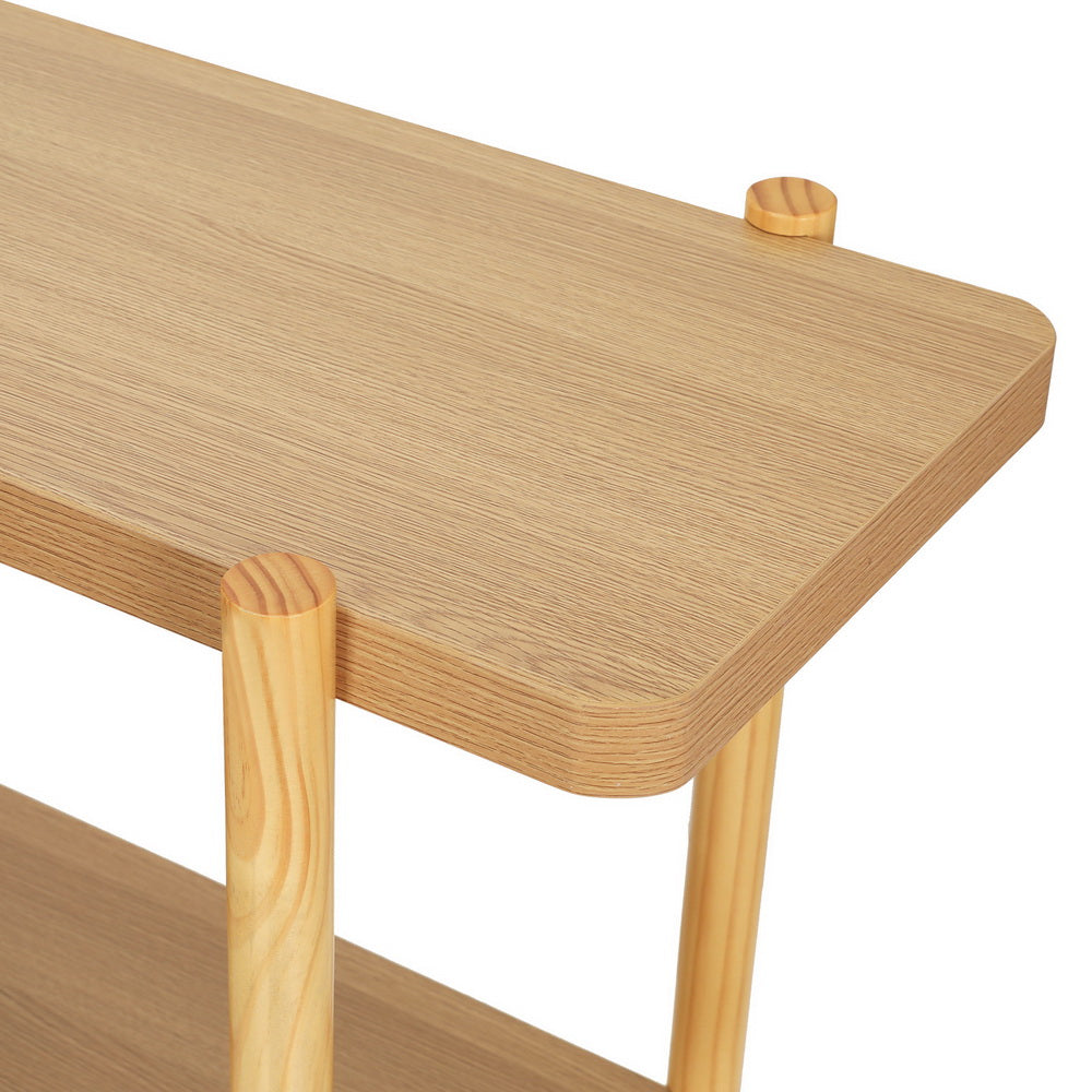 Artiss Console Table 92CM 2-tier Pine Sera-Furniture > Living Room-PEROZ Accessories