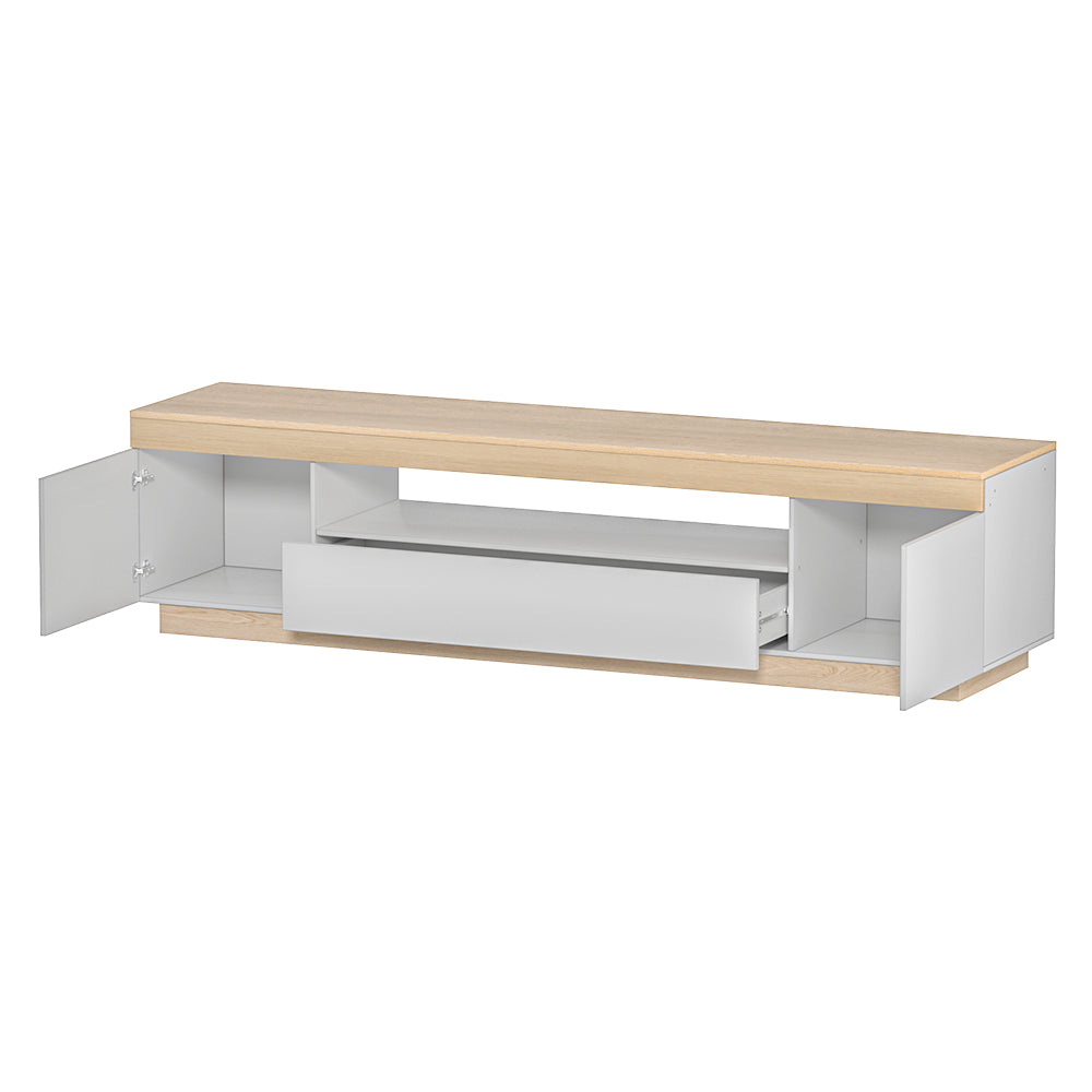 Artiss TV Cabinet Entertainment Unit Stand 180CM White Wood-Furniture > Living Room-PEROZ Accessories