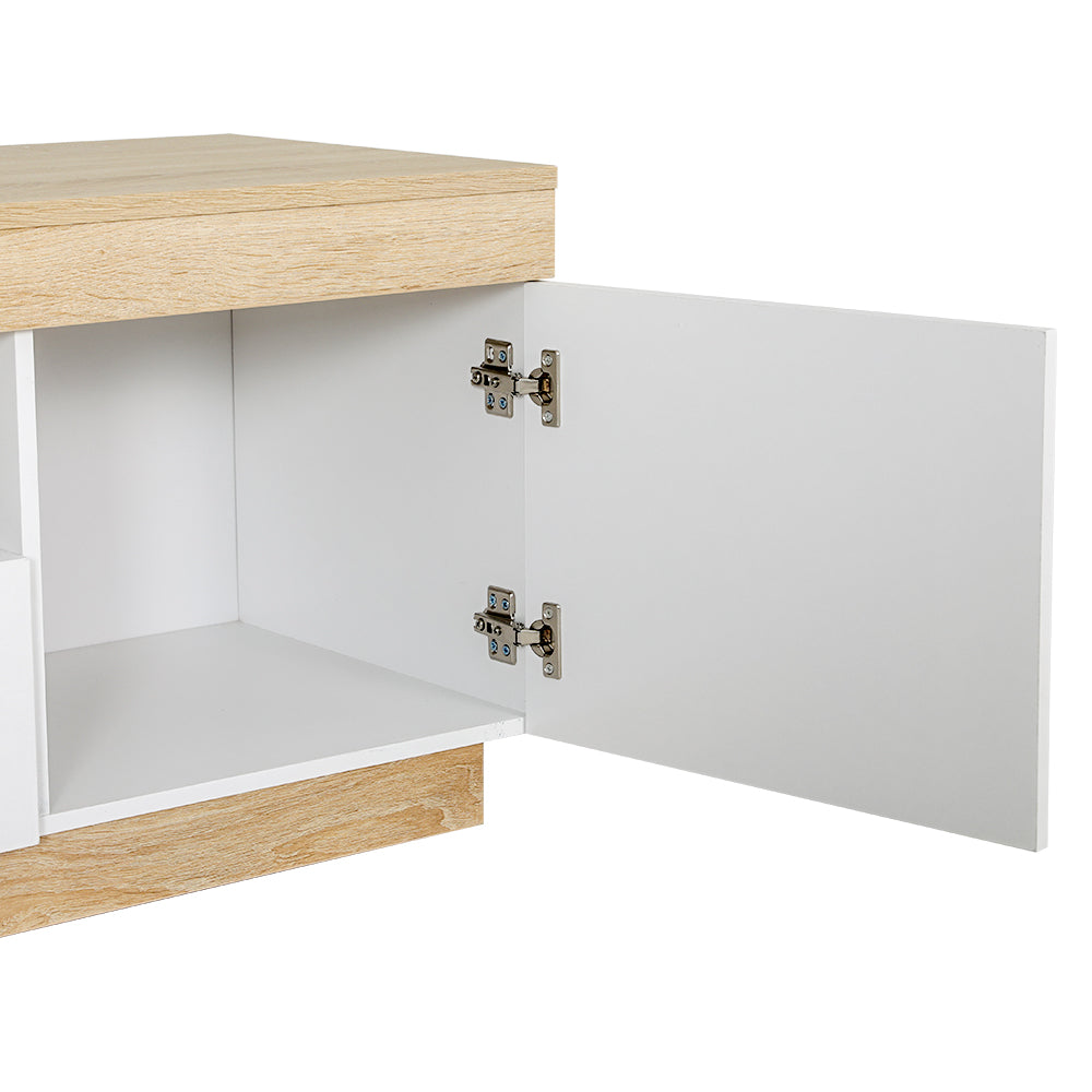 Artiss TV Cabinet Entertainment Unit Stand 180CM White Wood-Furniture > Living Room-PEROZ Accessories