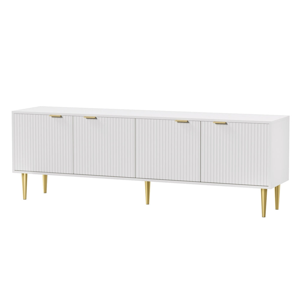 Artiss TV Cabinet Entertainment Unit Stand Storage 180CM White-Furniture > Living Room-PEROZ Accessories