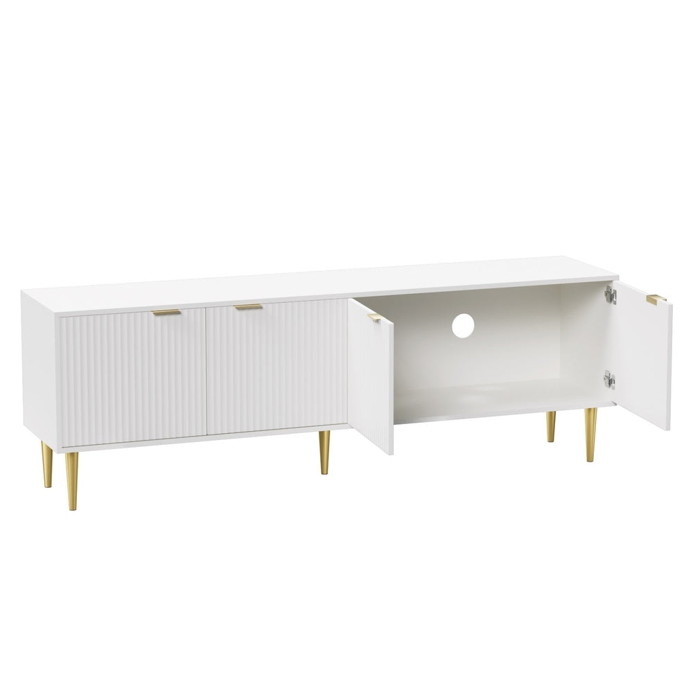 Artiss TV Cabinet Entertainment Unit Stand Storage 180CM White-Furniture > Living Room-PEROZ Accessories