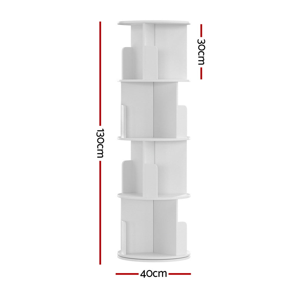 Artiss Bookshelf 4 Tiers EDIE White-Furniture > Bedroom-PEROZ Accessories