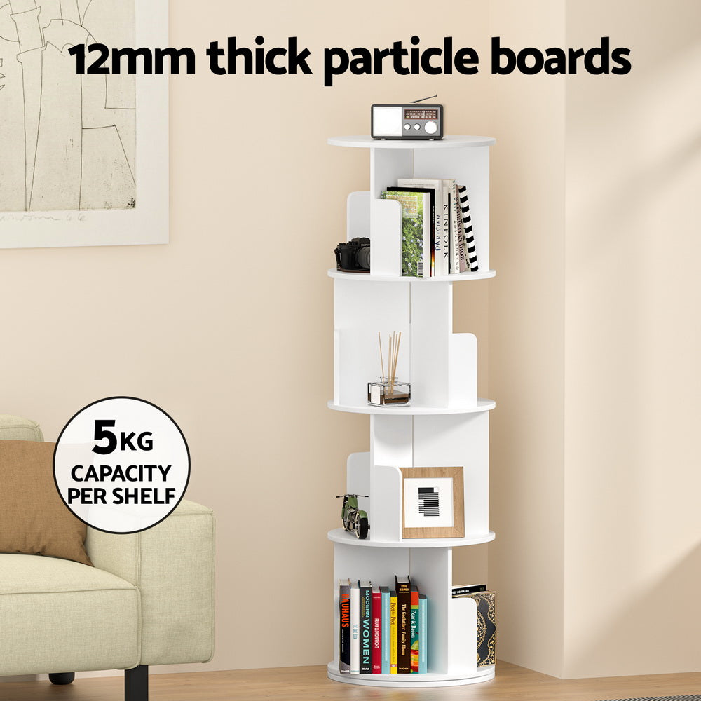Artiss Bookshelf 4 Tiers EDIE White-Furniture > Bedroom-PEROZ Accessories