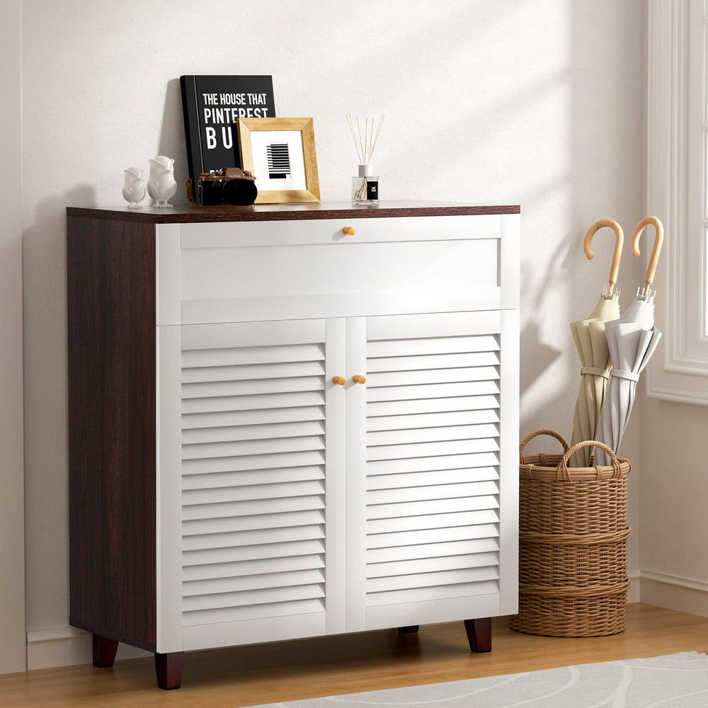 Artiss Shoe Rack Cabinet Shoes Storage Drawer 16 Pairs-Furniture > Living Room > Shoe Storage-PEROZ Accessories