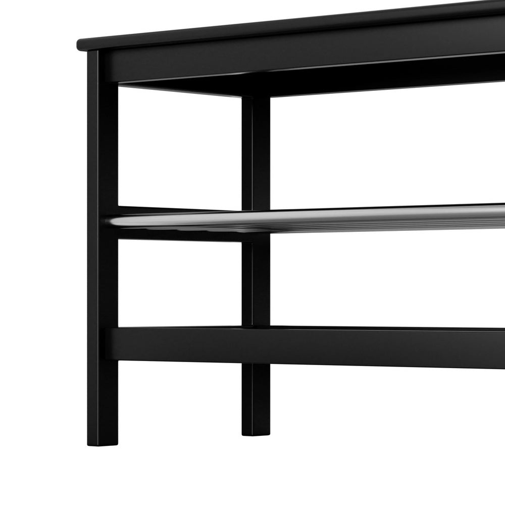 Artiss Shoe Rack Cabinet Bamboo Bench 10 Paris Black-Furniture > Bedroom-PEROZ Accessories