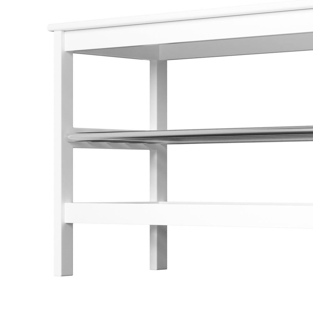 Artiss Shoe Rack Cabinet Bamboo Bench 10 Paris White-Furniture > Bedroom-PEROZ Accessories