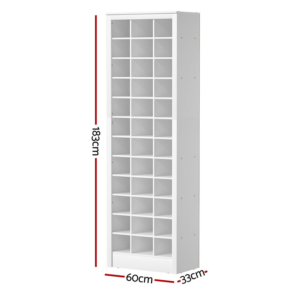 Artiss Shoe Rack 12-tier 36 Pairs Storage White-Furniture > Living Room-PEROZ Accessories