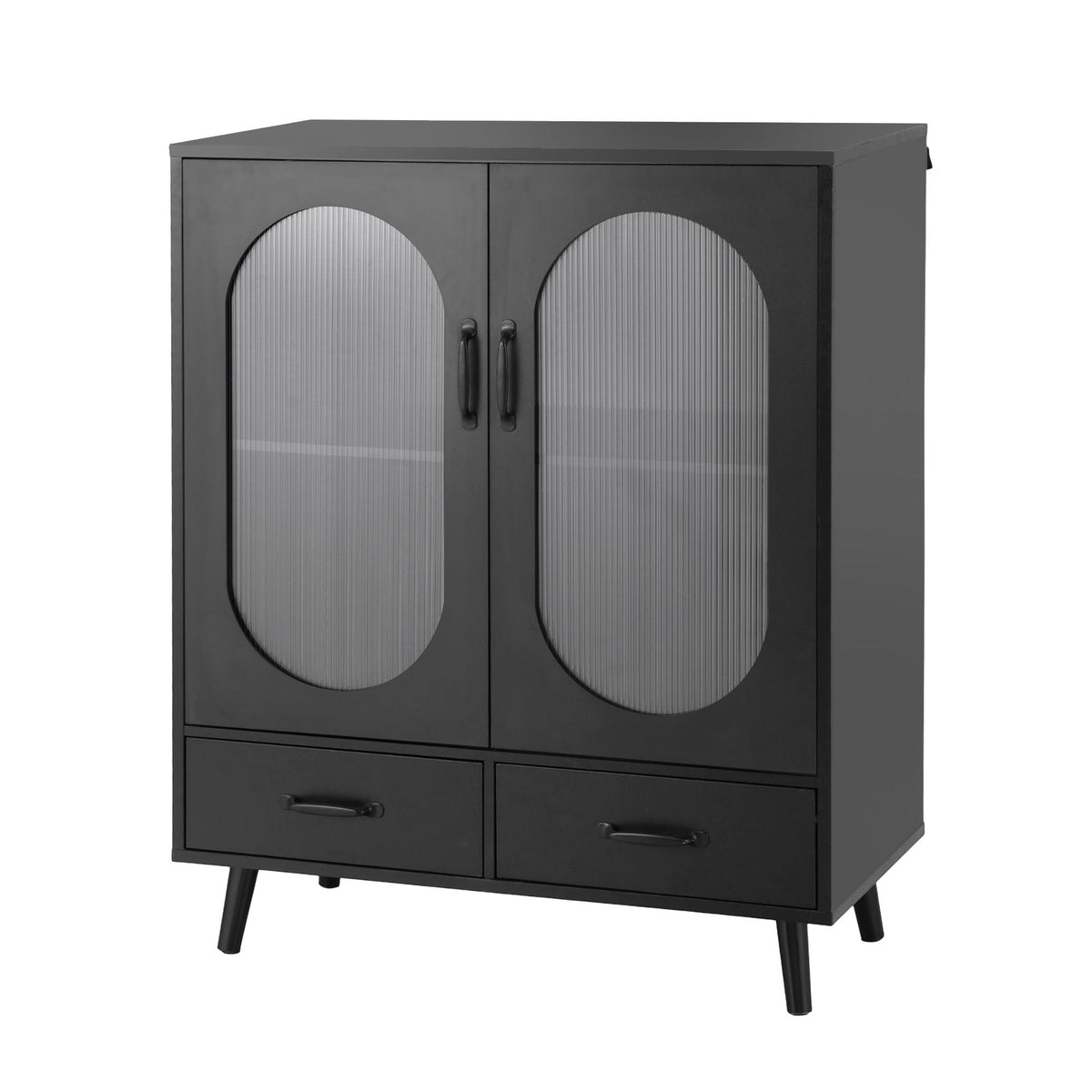 Artiss Buffet Sideboard Double Doors - Black-Furniture > Living Room-PEROZ Accessories