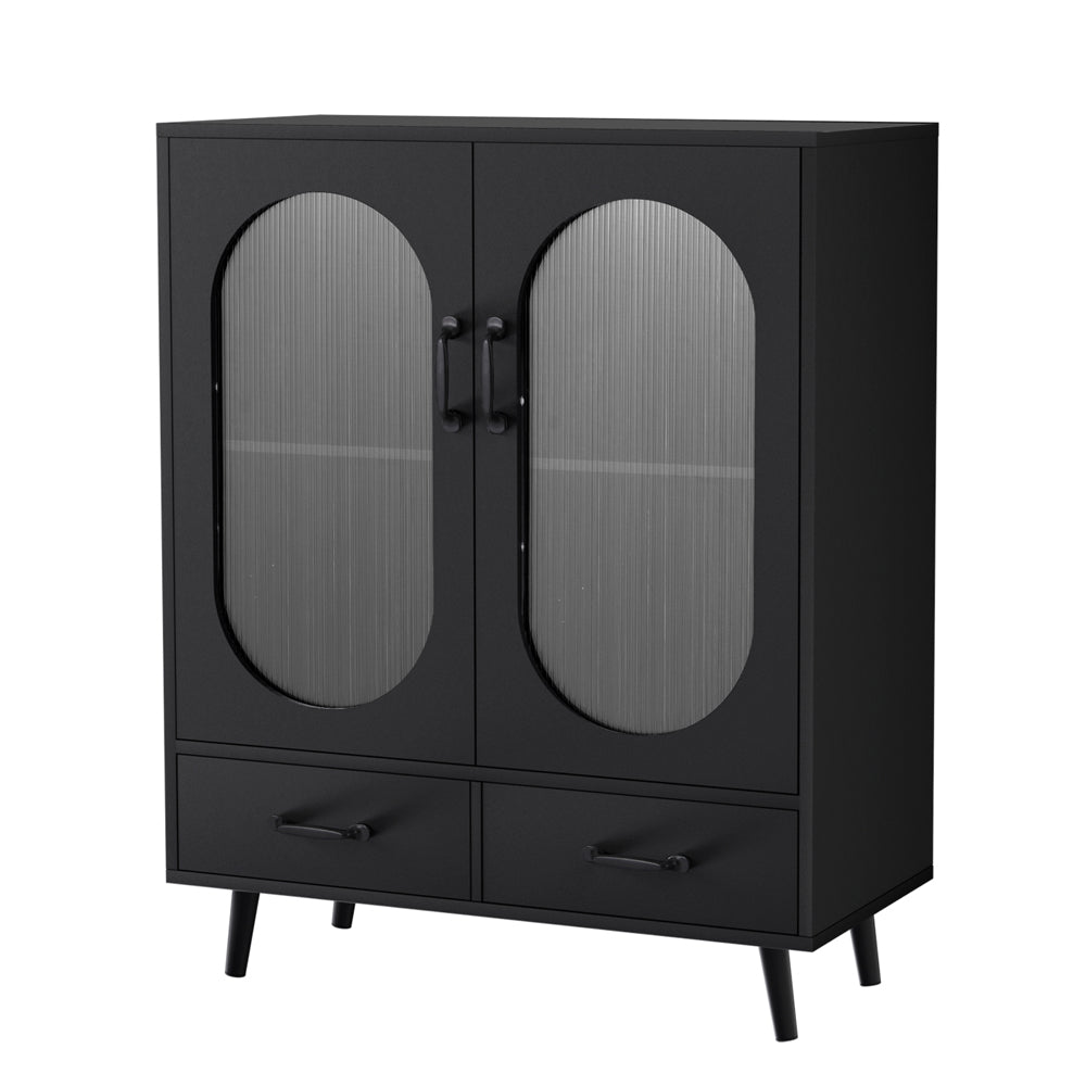 Artiss Buffet Sideboard Double Doors - Black-Furniture > Living Room-PEROZ Accessories