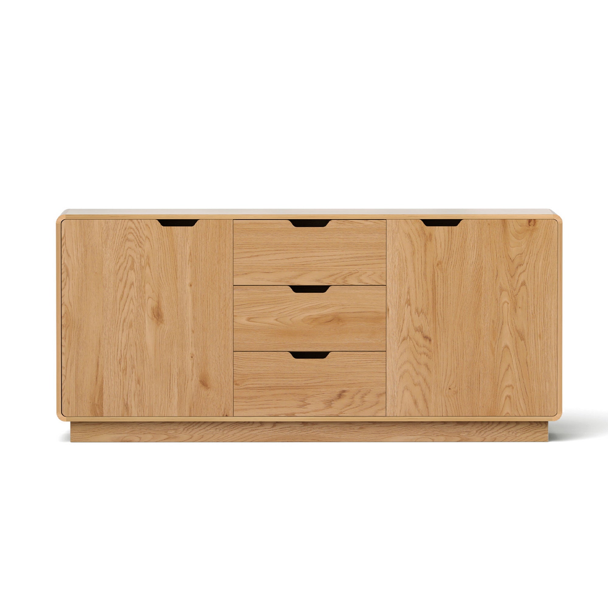 Artiss Buffet Sideboard Cabinet Storage Kitchen Cupboard Drawers Round Edge Oak-Furniture > Dining > Buffets & Sideboards-PEROZ Accessories