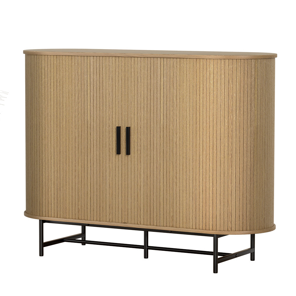 Artiss Buffet Sideboard Cupboard Cabinet Sliding Doors Pantry Storage Oak PIIA-Furniture > Living Room-PEROZ Accessories