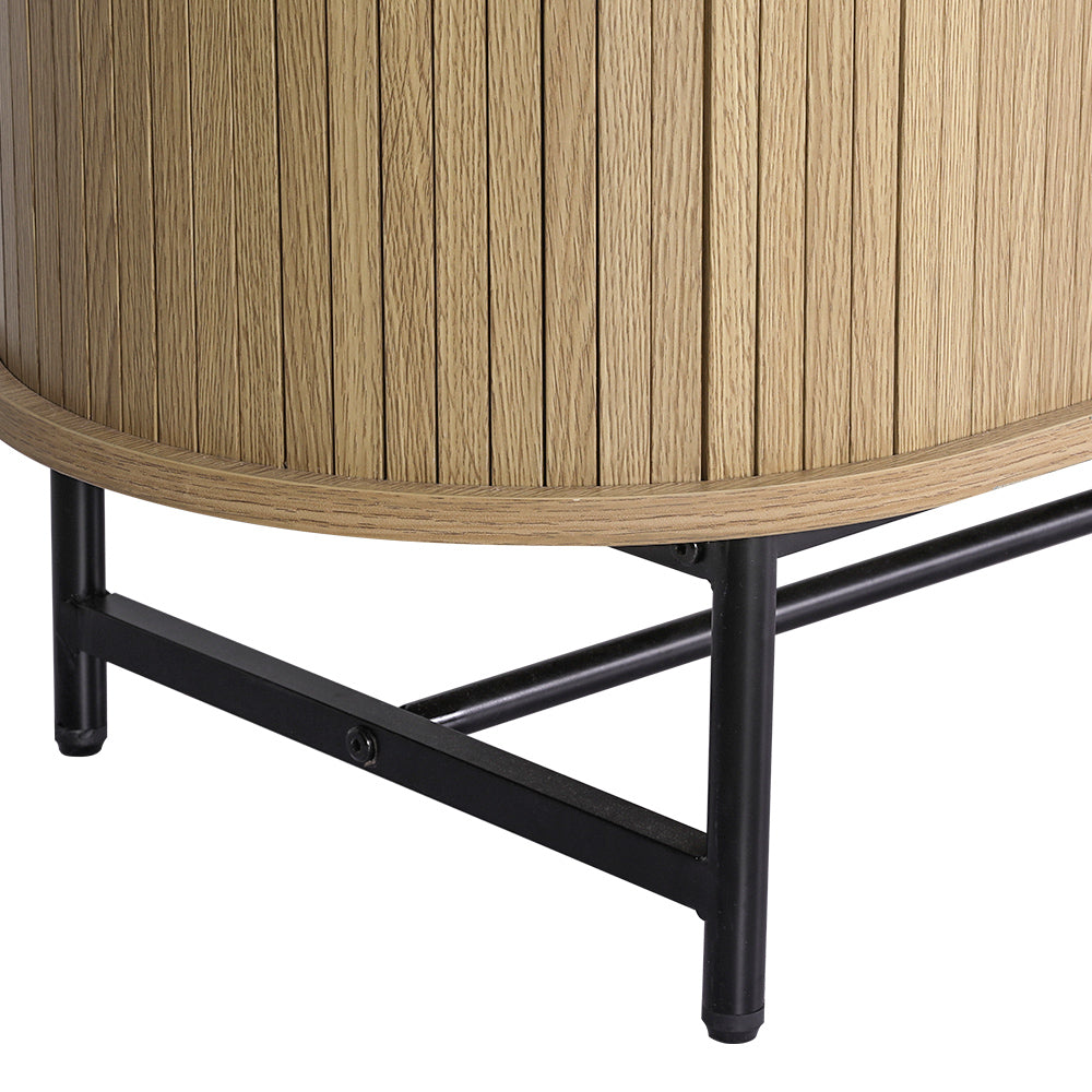 Artiss Buffet Sideboard Cupboard Cabinet Sliding Doors Pantry Storage Oak PIIA-Furniture > Living Room-PEROZ Accessories