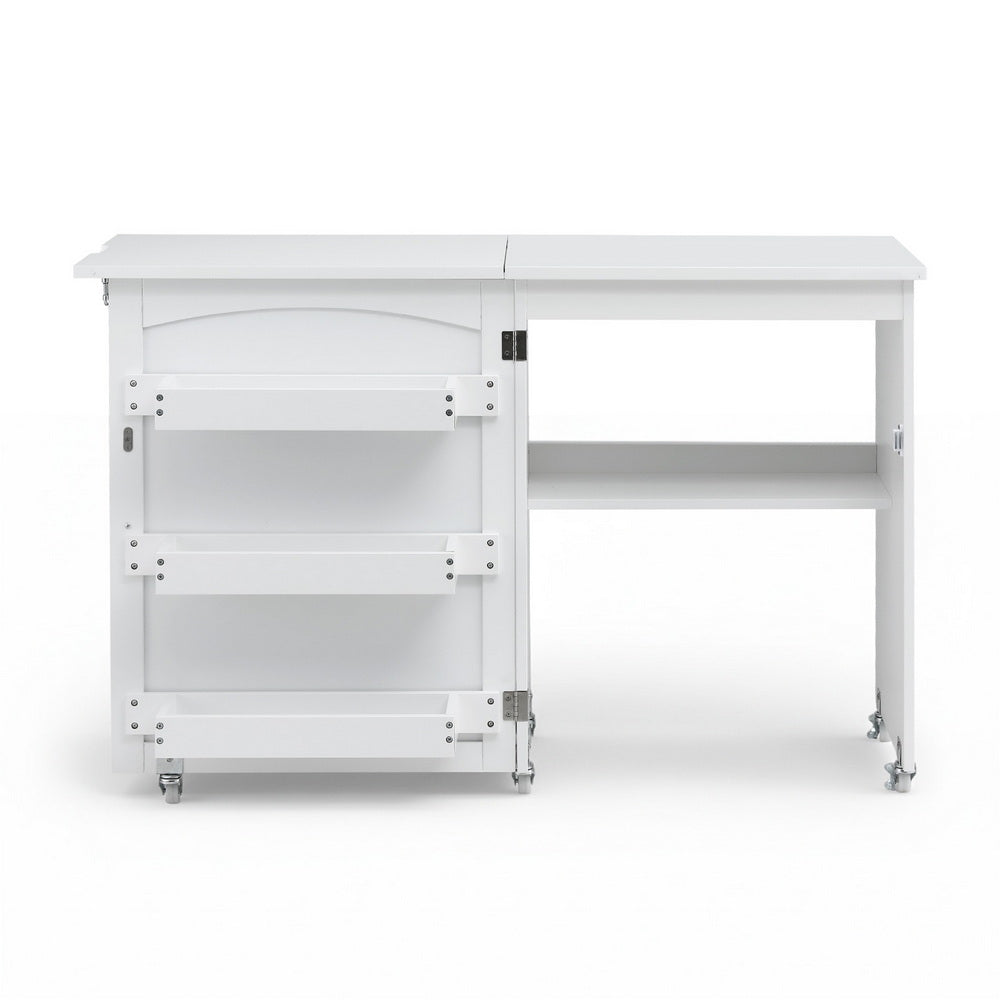 Artiss Folding Sewing Table Sewing Machine Desk Multi-functional Rolling Work Table Craft Station-Home & Garden > Hobbies > Arts & Crafts-PEROZ Accessories