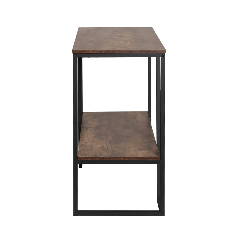 Artiss Console Table 106CM 2-tier Walnut Cora-Console Tables-PEROZ Accessories