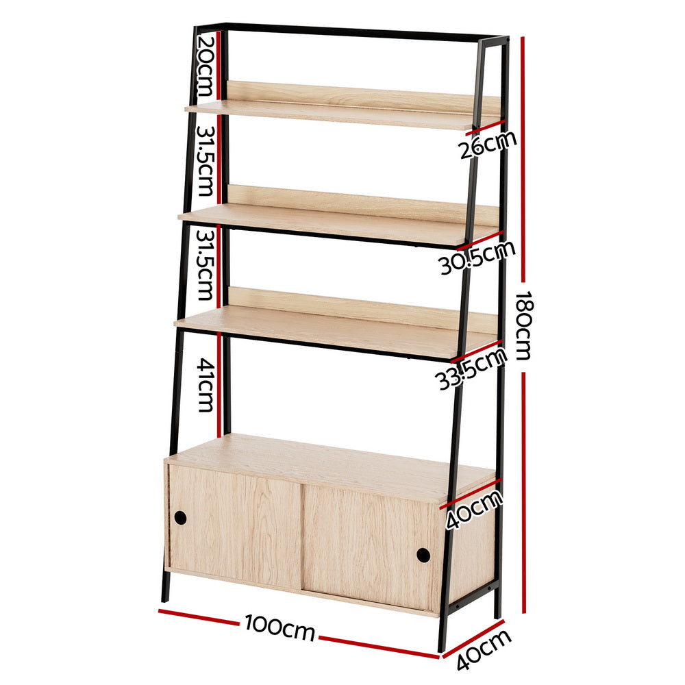 Artiss Bookshelf 5 Tier Cube Cabinet MIRA Oak-Furniture > Office-PEROZ Accessories
