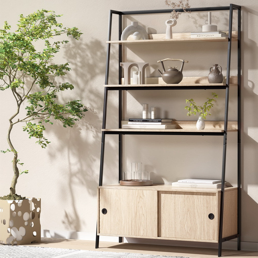 Artiss Bookshelf 5 Tier Cube Cabinet MIRA Oak-Furniture > Office-PEROZ Accessories