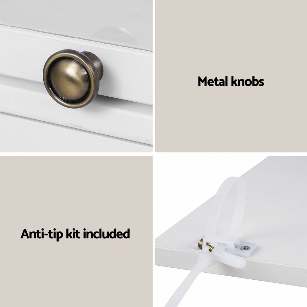 Artiss 5-Tier Display Cabinet Storage Bookshelf Clear Shelf White-Furniture > Living Room > Bookcases & Shelves-PEROZ Accessories