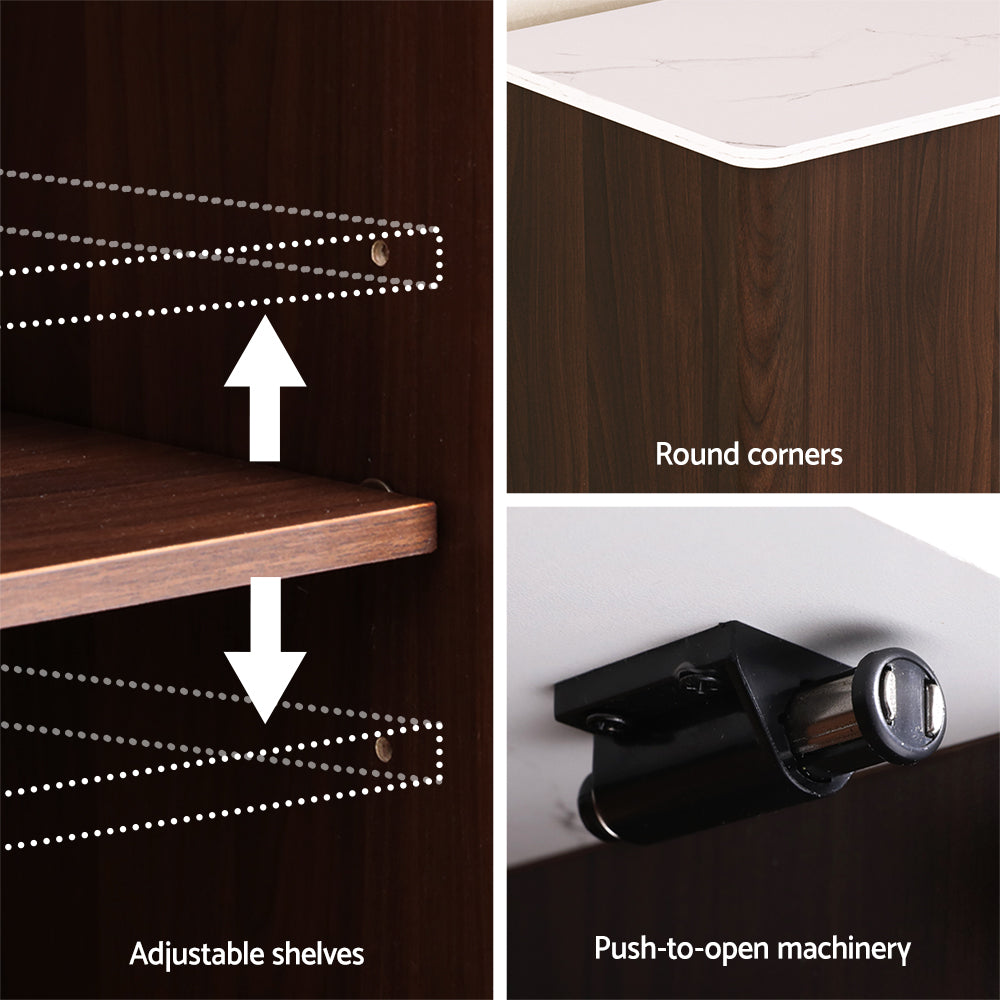 Artiss Buffet Sideboard Cabinet Marble Style Tabletop-Furniture > Living Room-PEROZ Accessories