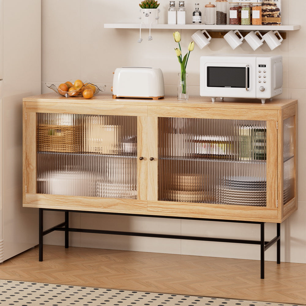 Artiss Buffet Sideboard Double Doors - Oak-Furniture > Living Room-PEROZ Accessories