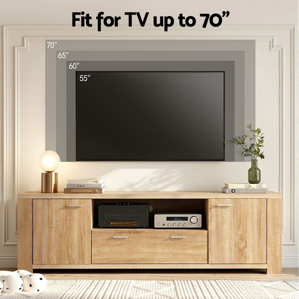 Artiss TV Unit & Coffee Table Set Storage Drawer Pine-Furniture > Living Room > Coffee Tables-PEROZ Accessories