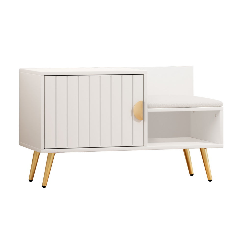 Artiss Shoe Rack Cabinet Bench 6 Pairs White-Furniture > Living Room > Shoe Storage-PEROZ Accessories