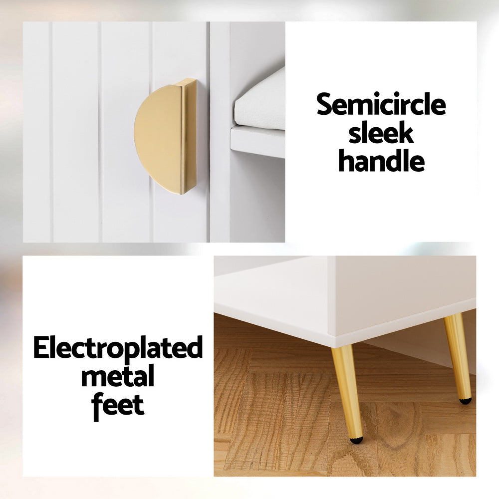 Artiss Shoe Rack Cabinet Bench 6 Pairs White-Furniture > Living Room > Shoe Storage-PEROZ Accessories