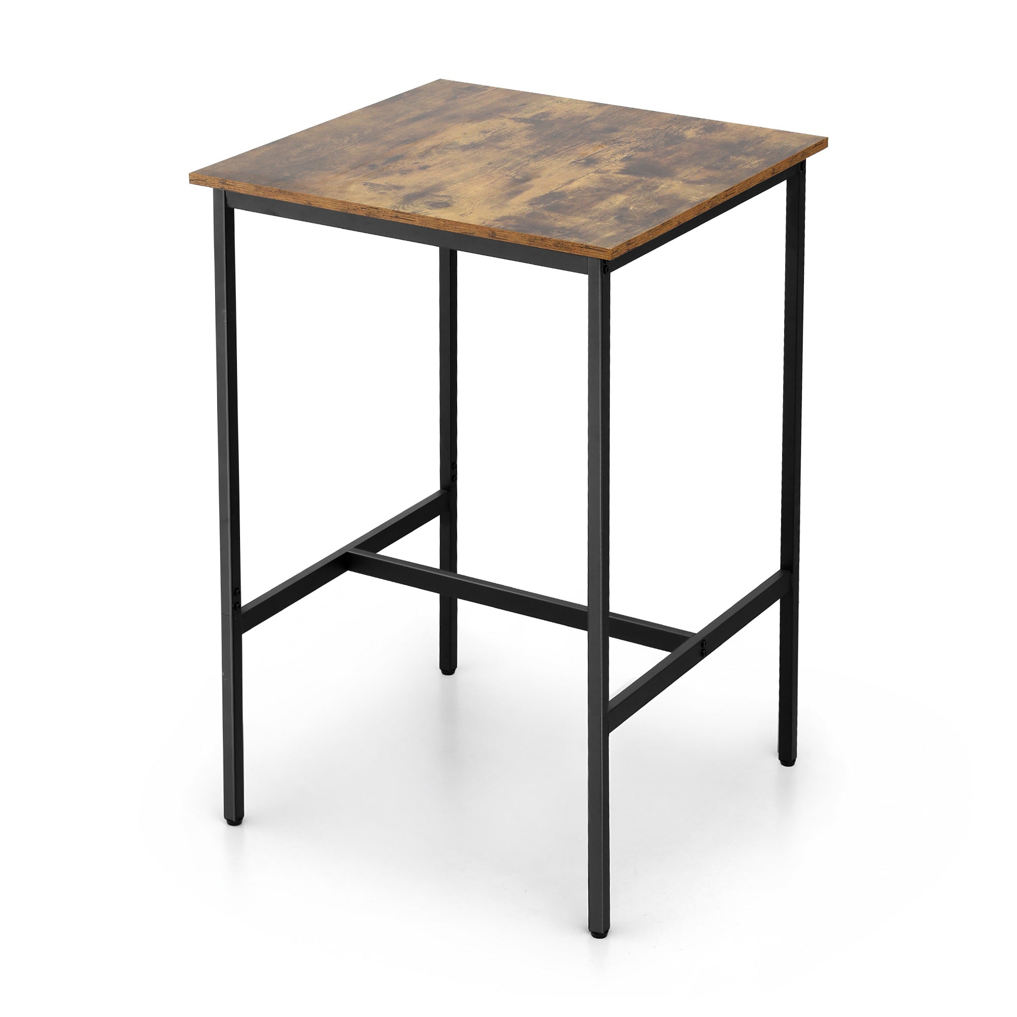 Artiss Bar Table Counter Kitchen Dining Desk Pub 60x92cm Vintage Metal Walnut-Furniture > Living Room > Coffee Tables-PEROZ Accessories