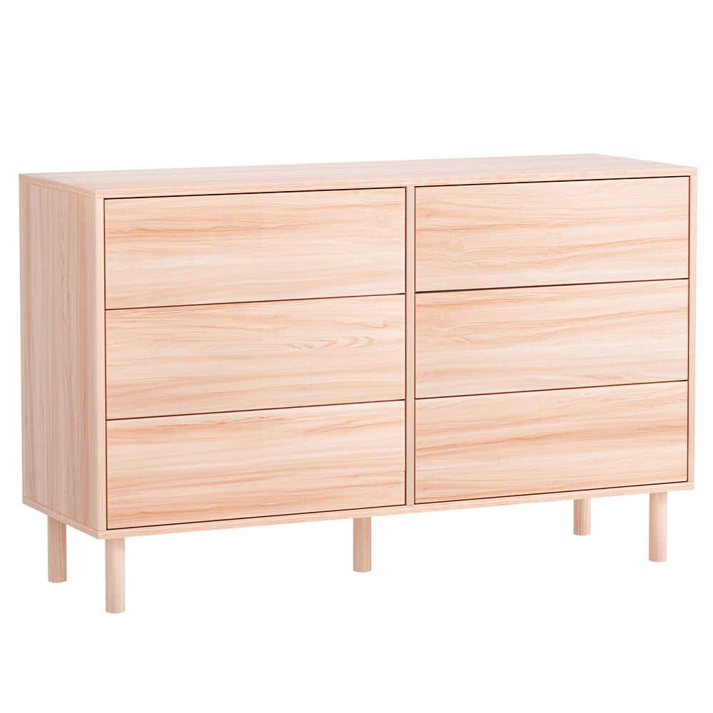 Artiss 6 Chest of Drawers Cabinet Dresser Table Tallboy Storage Bedroom Pine-Furniture > Bedroom-PEROZ Accessories