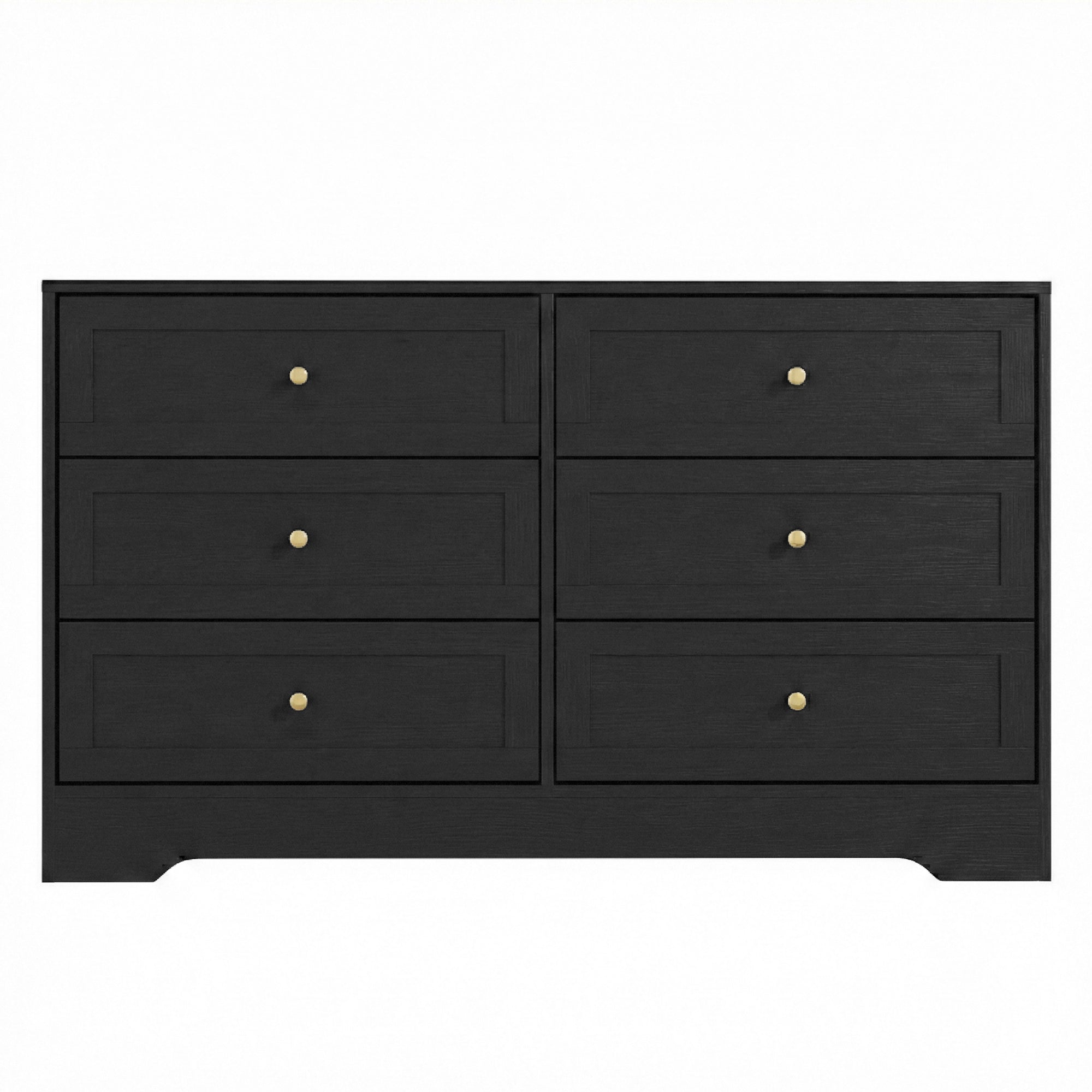 Artiss 6 Chest of Drawers Tallboy Cabinet - LEIF Black-Furniture > Bedroom > Dressers-PEROZ Accessories