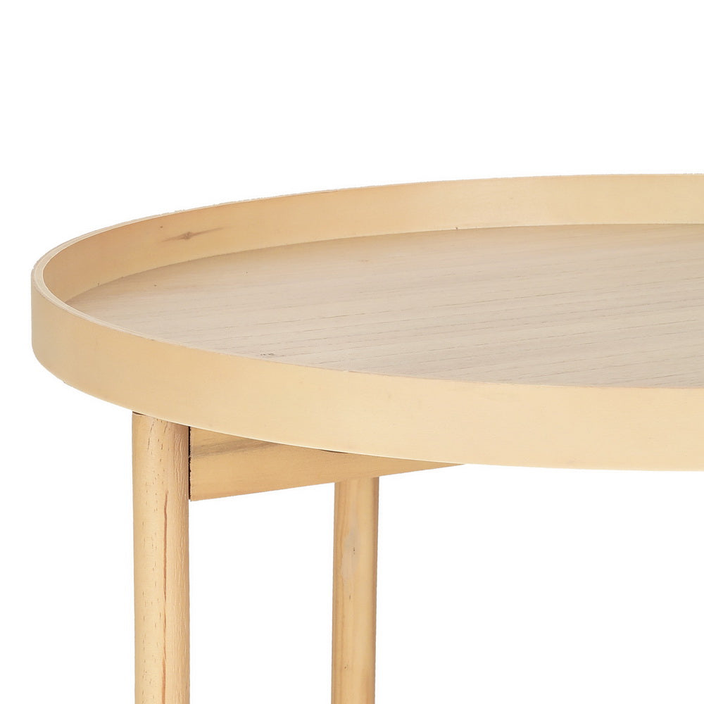 Artiss Coffee Table Side Table Round 70CM-Furniture > Living Room-PEROZ Accessories