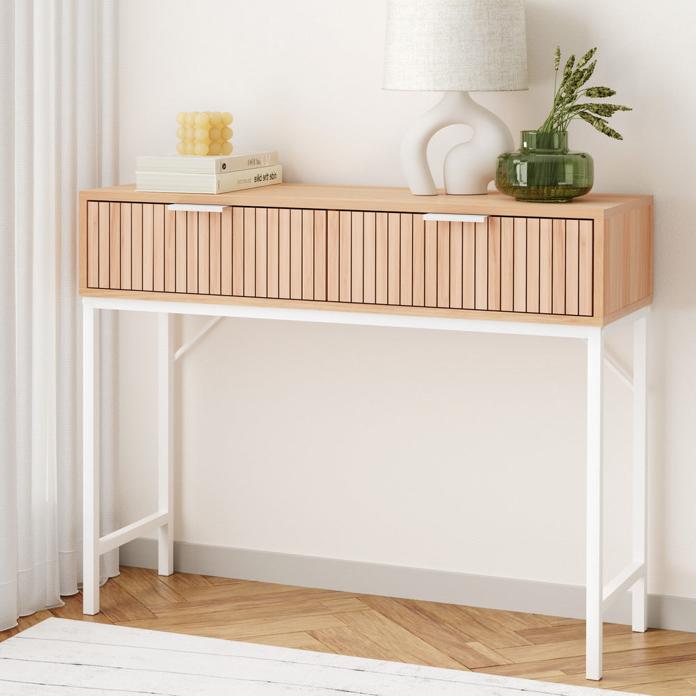 Artiss Console Table 2 Drawers 92CM-Furniture > Living Room-PEROZ Accessories