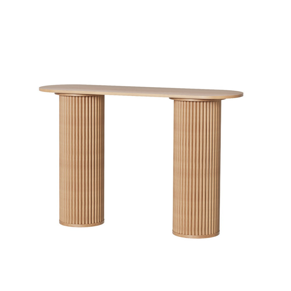 Artiss Console Table Oval 115CM Pine Blake-Furniture > Living Room-PEROZ Accessories