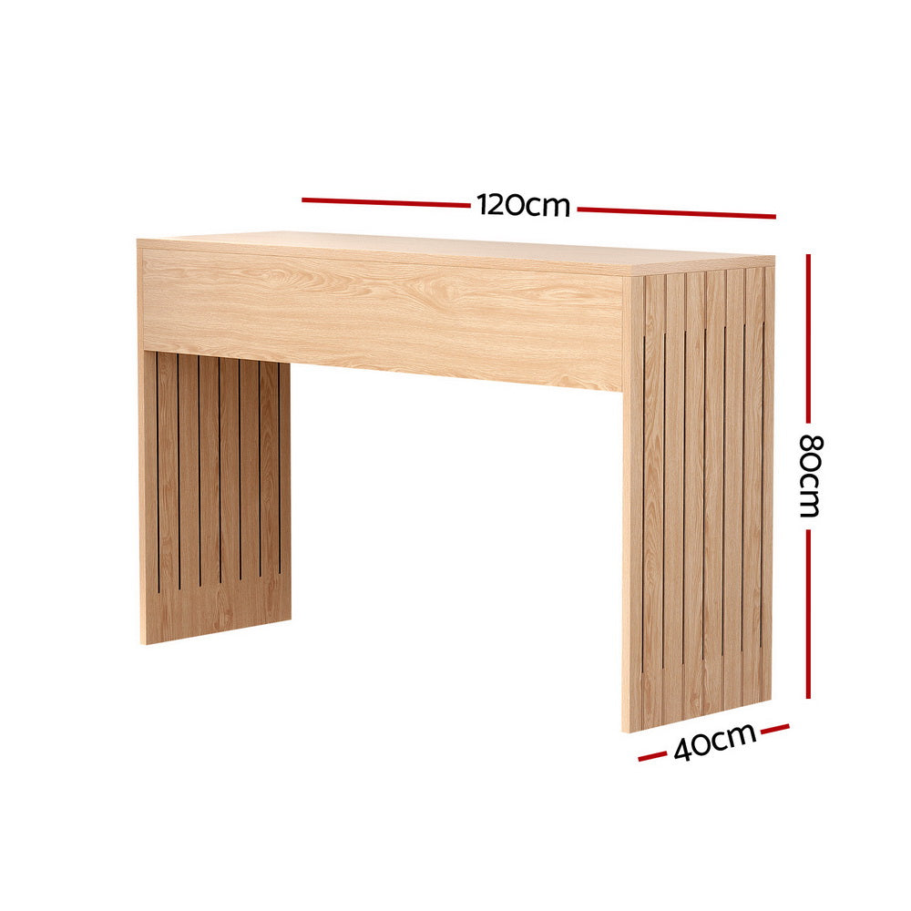 Artiss Console Table Hallway Fluted 120CM Pine-Furniture > Living Room > Side Tables-PEROZ Accessories