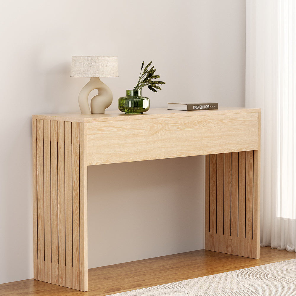 Artiss Console Table Hallway Fluted 120CM Pine-Furniture > Living Room > Side Tables-PEROZ Accessories