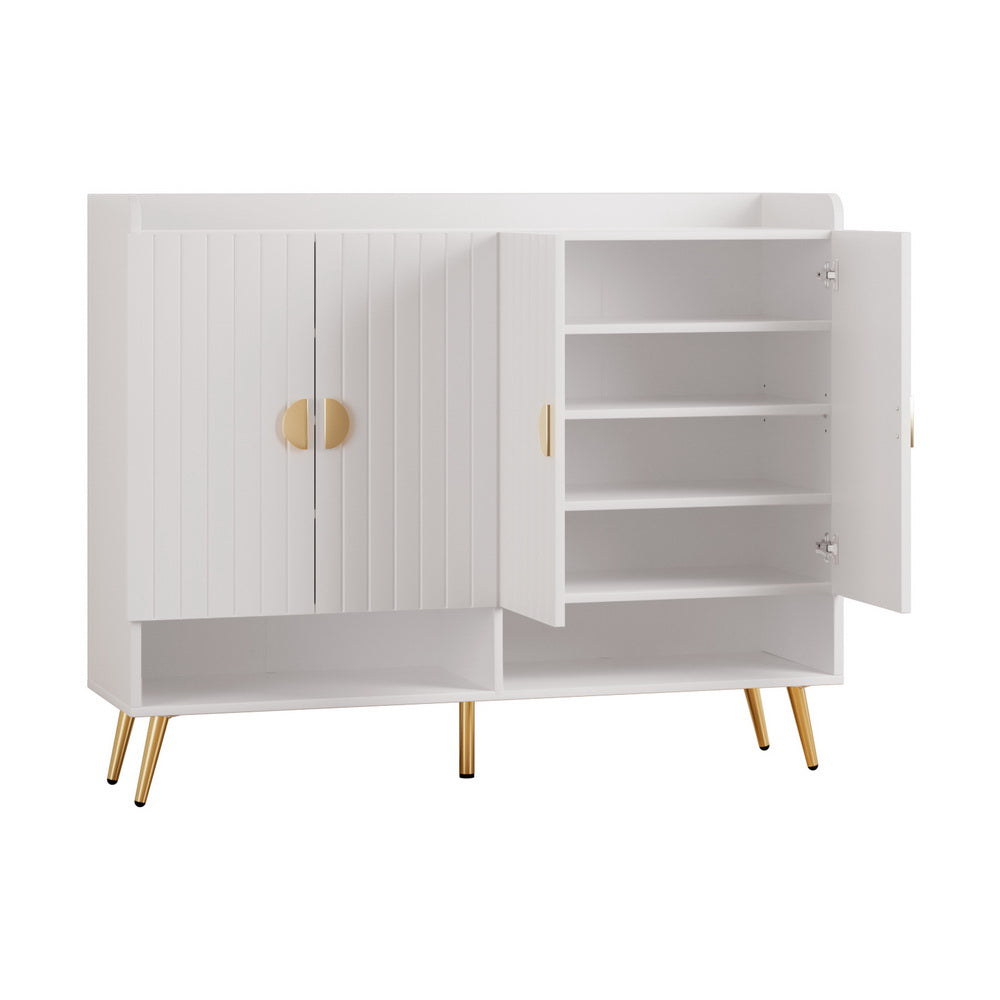 Artiss Shoe Rack Cabinet 5 Tiers 30 Pairs White-Furniture > Living Room > Shoe Storage-PEROZ Accessories