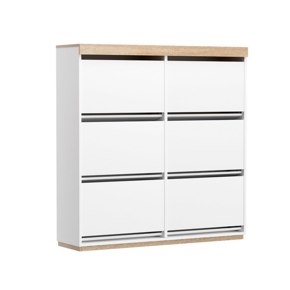 Artiss Shoe Rack Cabinet 3-Tier 45 Pairs White-Furniture > Living Room > Shoe Storage-PEROZ Accessories