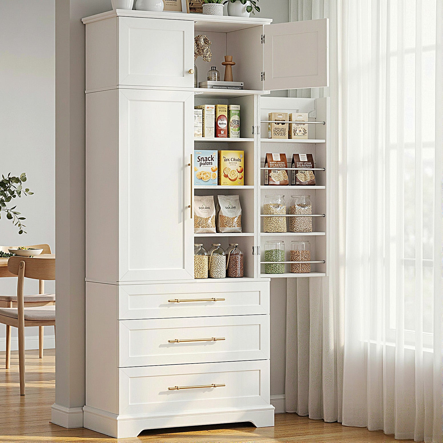 Artiss Buffet Sideboard Cabinet Pantry Kitchen Storage Cupboard Drawers Doors-Furniture > Dining > Buffets & Sideboards-PEROZ Accessories