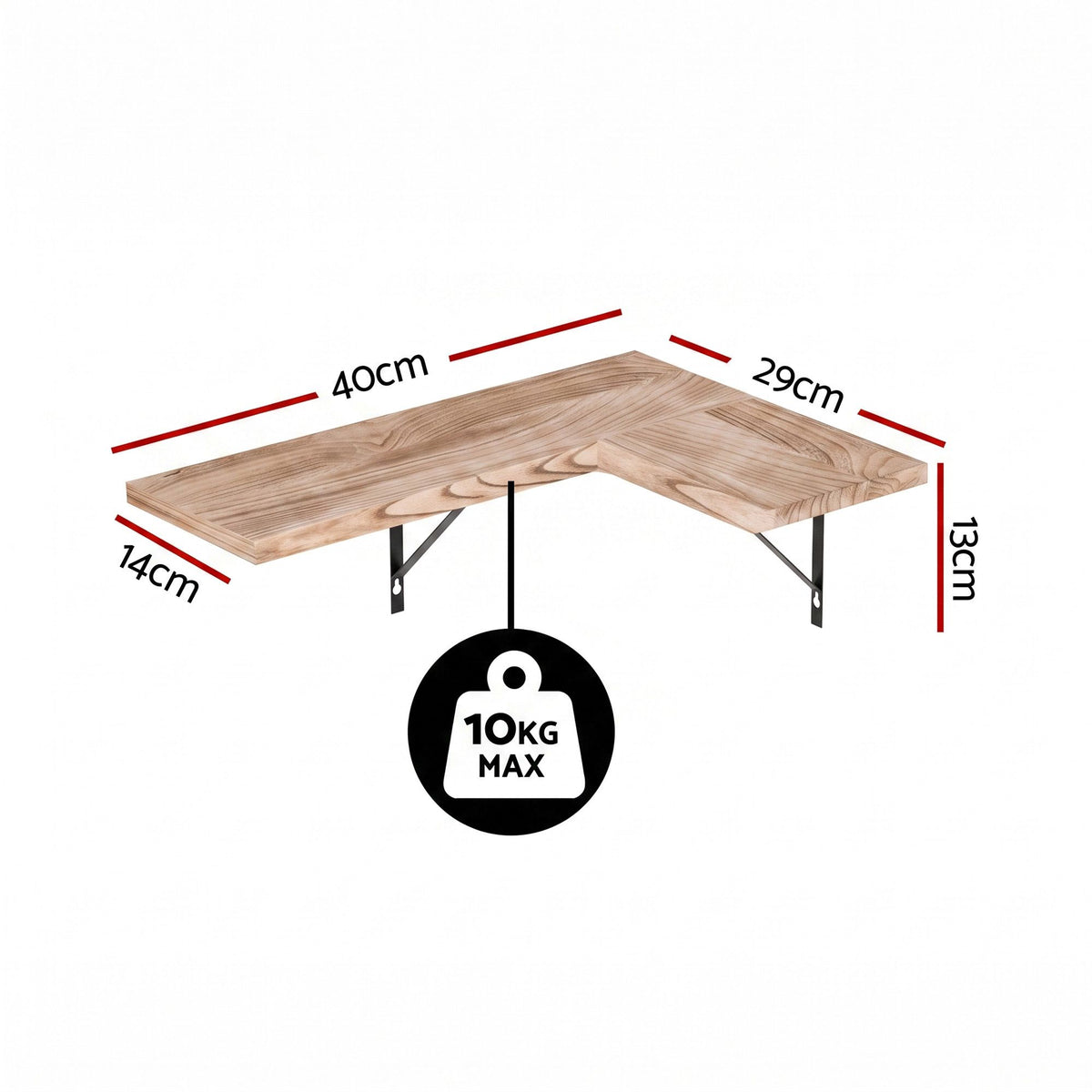 Artiss Floating Wall Shelf Corner Shelves Set of 4 Wood-Home & Garden > DIY > Kitchen & Bathroom DIY-PEROZ Accessories